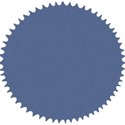 blue round stamp