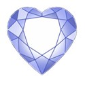 deep blue heart gem