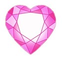 hot pink heart gem