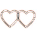 twin hearts pastel pink