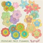 Stitched Felt Flowers