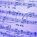 blue sheet music emb