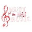 must be the music red wordart