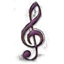 treble clef purple
