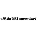 saying dirt never hurt