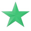 1 star green