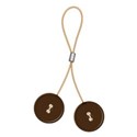 0 dangling buttons brown