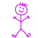 purple stick man