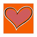 Dark Orange Heart Frame 7