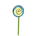 Blue and Yellow Lolly Pop