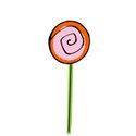 Orange and pink Lolly pop copy