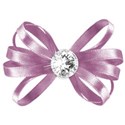 pink ribbon bow diamond half