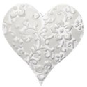 heart floral white