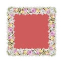 frame roses lace square