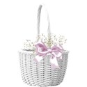 basket flowergirl pink
