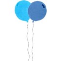 two baloon blue and blue