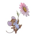 Pink daisy mouse