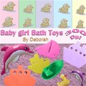 Baby girl bath toys cover sheet