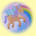 Golden unicorn background