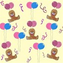 Pink and blue party bear background