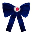 blue bow with tails