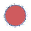 frame glitter circle blue splats