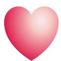 pink varigated heart