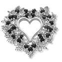 heart cluster silver