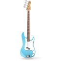blue bass guitar