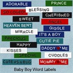 Baby Boy Word Labels