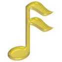 Gold Music Note 4