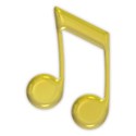 Gold Music Note 2