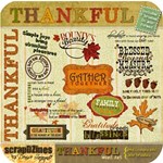 Thankful Mini Kit: Includes paper and word art