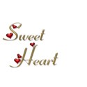 Sweet heart gold and red
