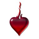 Flame Cherry heart