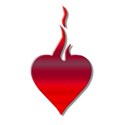 Flame melting heart