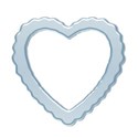 Frill heart Blue Pearl