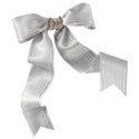 white brooch bow