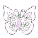 lilac and gren jewel butterfly