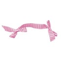 checked bow pink