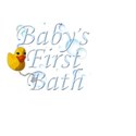 baby s first bath blue