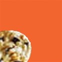 Orange background with cookie