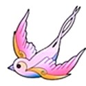 Bird cute pink flying