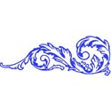 blue paisley swirls