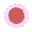 Pink lace doilie frame