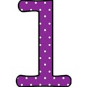 l - Purple polka dot