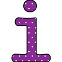 i - Purple polka dot
