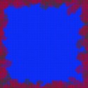 blue with red flower boarder background