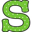 s - Green polka dot
