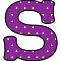 s - Purple polka dot